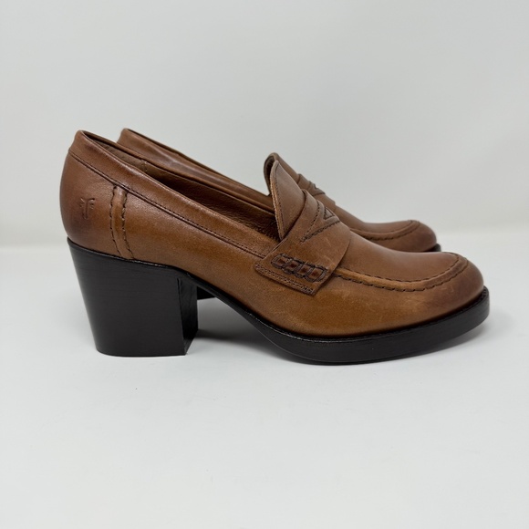 New Frye Jean Loafers Caramel Women's Sz 10 - Picture 3 of 12